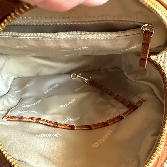 Brahmin Chelcy Mini Backpack Honey Brown Saratoga Leather + Dust Bag - Picture 15 of 16